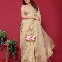 ALAGINI Ethnic Motifs Embroidered Zari Saree-picture-31