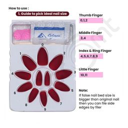 BEROMT Set Of 16 Salon Finish Press On Nail Tip With Application Kit - BFN666CN image 4