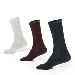 OLWEN Men Pack Of 3 Patterned Cotton Calf Length Socks-12