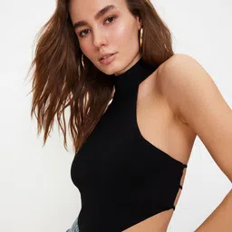 Trendyol Women Solid Round Neck Top-picture-32