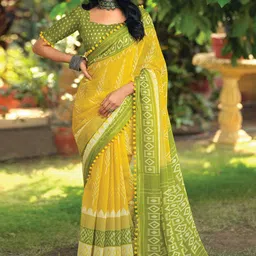 Saree mall Ethnic Motifs Phulkari Designer Ikat Sarees-image-58