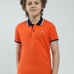 Monte Carlo Boys Polo Collar Pure Cotton T-shirt-image-75