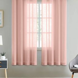 Aura Pink Set of 2 Window Curtain-image-44