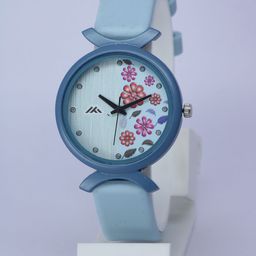 VIRAKTI Women Brass Dial & Leather Bracelet Style Straps Analogue Watch G-19-BLUE-25-image-51