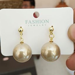 Amrav Girls Pearls Beaded Spherical Drop Earrings-50
