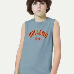 BAESD Boys Typography Printed Round Neck Sleevless T-shirt-image-18