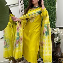 Diva's Choice Women Cotton Blend Kurta Sets-image-98