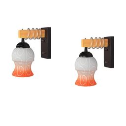 SOMIL Orange Glass Cylinder Printed Wall Lamps-picture-34
