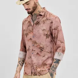 Snitch Men Smart Slim Fit Opaque Printed Casual Shirt-image-49