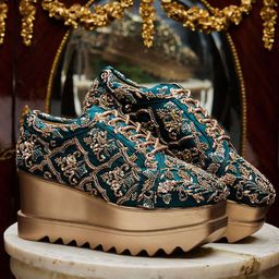 Anaar Women Embellished Lace-Ups Lightweight Flatforms Sneakers-picture-40