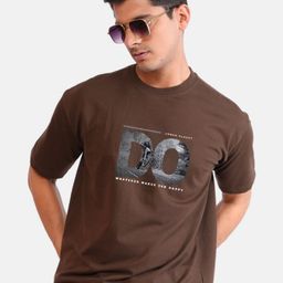 URBAN FLAUNT Men Typography Printed Applique T-shirt-image-93