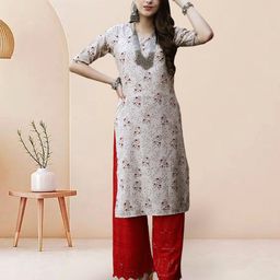 7Threads Women Ethnic Motifs Printed Sequinned Crepe Kurta Pack of 2 image 3