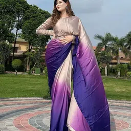 BAESD Ombre Satin Saree-image-86