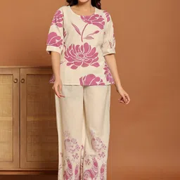 Haute and Humble Pure Cotton Round Neck Top With Trousers Co-Ords-picture-40