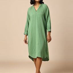 Chemistry Women Cotton Mandarin Collar Nightdress-image-33