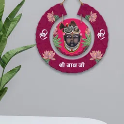 ArtVibes Pink & Black Printed Wooden Wall HangingDecor-31