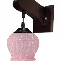 Somil Premium Designer Glass Wall / Night Lamp Elegant & Stylish Dcor Accent for Modern Interiors, Color- Pink, White, Size:- 19.5 X 24.5 X 23 CM-image-82