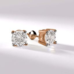 Sparkles 14Kt Gold Round Solitaire Stud Earrings With 0.25 Carat Lab Grown Diamond - 1 g-picture-27