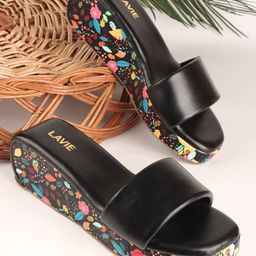 Lavie Colourblocked PU Platform Sandals-image-44