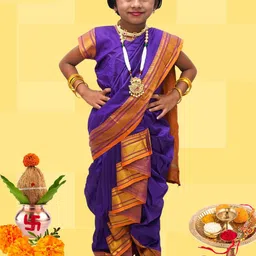 Mom and Me Striped Pure Cotton Saree-picture-14