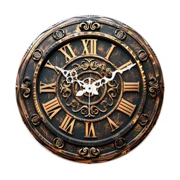 RANDOM Printed Round Shaped Sweep Silent Movement Contemporary Wall Clock-7