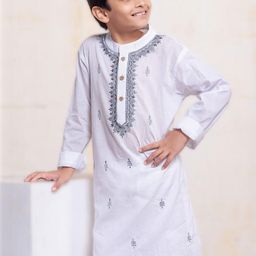 Tura Turi Boys White Kurta Sets-image-62