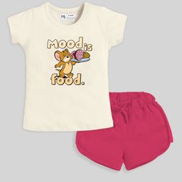 YK X Minute Mirth Infant Girls Printed Pure Cotton Tshirt with Shorts-picture-26
