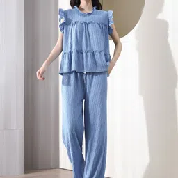 Lugo Round Neck Top With Palazzos Co-Ords-picture-7