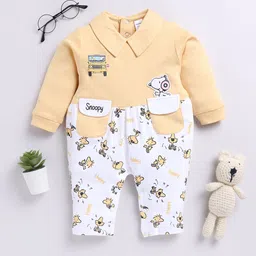 Moms Love Infant Boys Snoopy Print Pure Cotton Party Romper-image-20