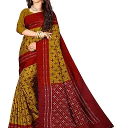 TITHI SAREES Women Geometric Printed Zari Sambalpuri Saree-37