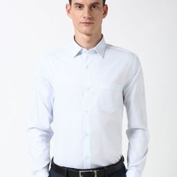 Peter England Elite Men Spread Collar Checked Cotton Formal Shirt-picture-0