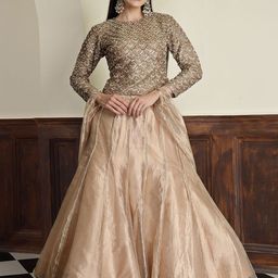 MILU MADAN Embroidered Tissue Ready to Wear Lehenga & Blouse With Dupatta-picture-49