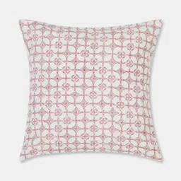 Fabindia Gulab Pink & White Floral Printed Cotton Square Cushion Covers\-image-60