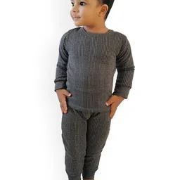 PARYAG Infants Boys Self-Design Round Neck Thermal Set-image-50