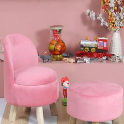 Shadowkart 2-Pcs Pink Round Ottoman Pouffes-image-48
