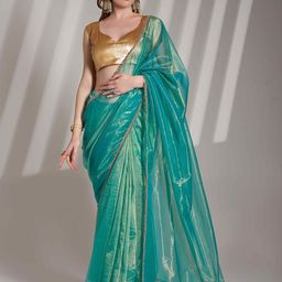 HERE&NOW Net Designer Tussar Saree-image-67