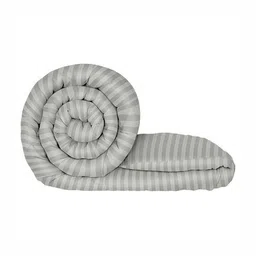 Comfowell Grey Striped Heavy Winter Microfiber 210 GSM Reversible Double Bed Comforter-16