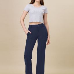 DTR FASHION Women Mid-Rise Wide-Leg Trousers-image-99