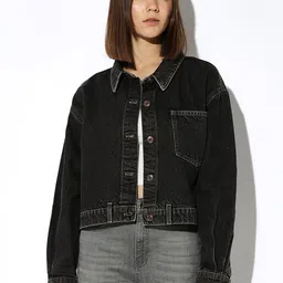 ONLY Women Washed Denim Jacket-35