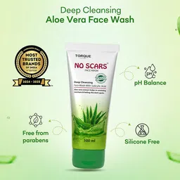 NO SCARS Set Of 6 Alovera Deep Cleansing Salicylic Acid Face Wash - 100 ml Each image 3