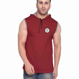 Blisstone Men Solid Hooded Slim Fit T-shirt-picture-43