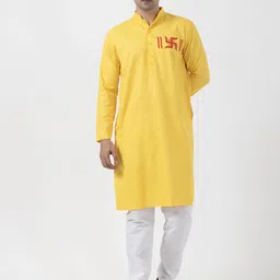 DEVOILER Men Ethnic Motifs Printed Regular Kurta with Pyjamas-18