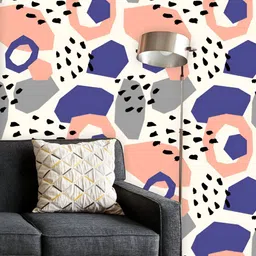 ArtzFolio Printed UV-Resistant Anti-Bacterial Colorful Geometric ShapesPeel & Stick Wallpaper-image-92