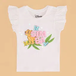 Pantaloons Baby Girls Simba Printed Puff Sleeves Pure Cotton Casual T-shirt-image-60