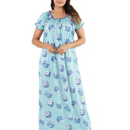 Moda Rapido Women Printed Maxi Nightdress-picture-5