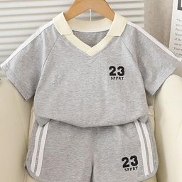 LULU & SKY Boys Pure Cotton T-shirt With Shorts-picture-42