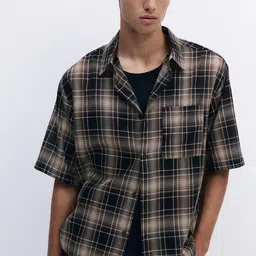 H&M Pure Cotton Relaxed Fit Short Sleeved Shirt-picture-37