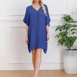 JC Collection V-Neck Swimwear Coverup Top-picture-10