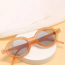 AUGEN Unisex Grey Lens & White Oval Sunglasses with-17