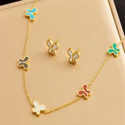 DressBerry Enamelled Butterfly Shaped Jewellery Set-image-74